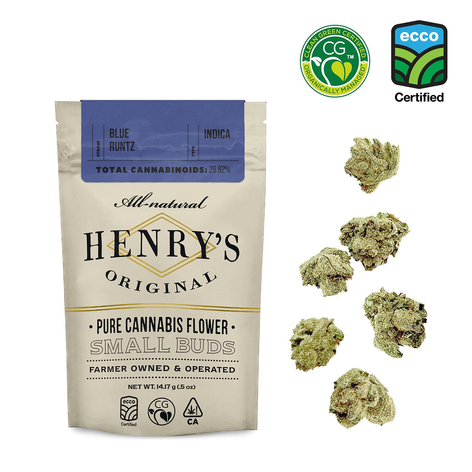 Henry's Original | Blue Runtz | Pouch Small Buds | 14g