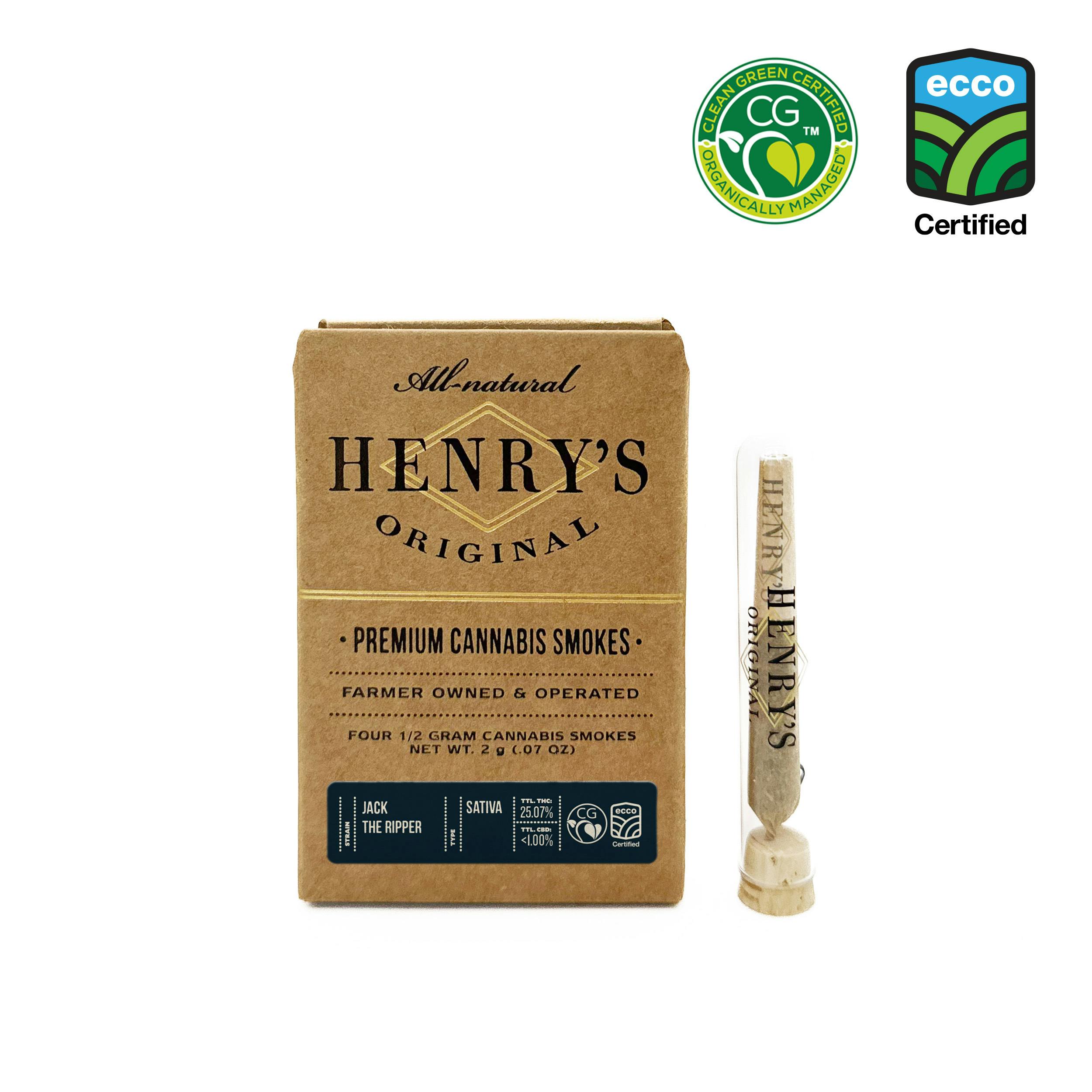 Henry's Original | Jack The Ripper | Joints | 0.5g each | 4pk