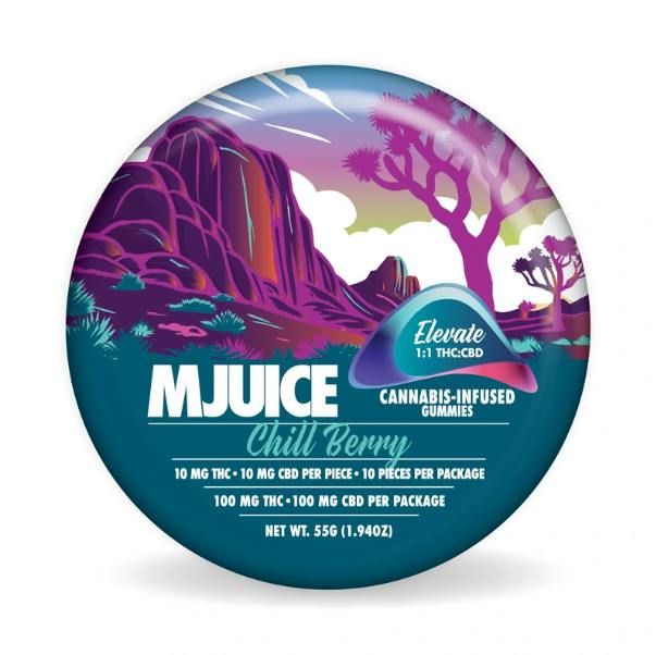 MJuice - Chill Berry Gummy 1:1 THC:CBD 10 Pack 100MG