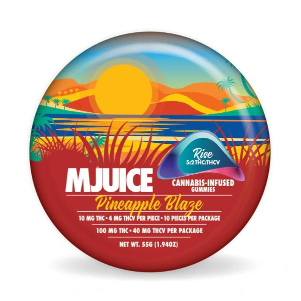 MJuice - Pineapple Blaze Gummy 5:2 THC:THCV 10 Pack 100MG