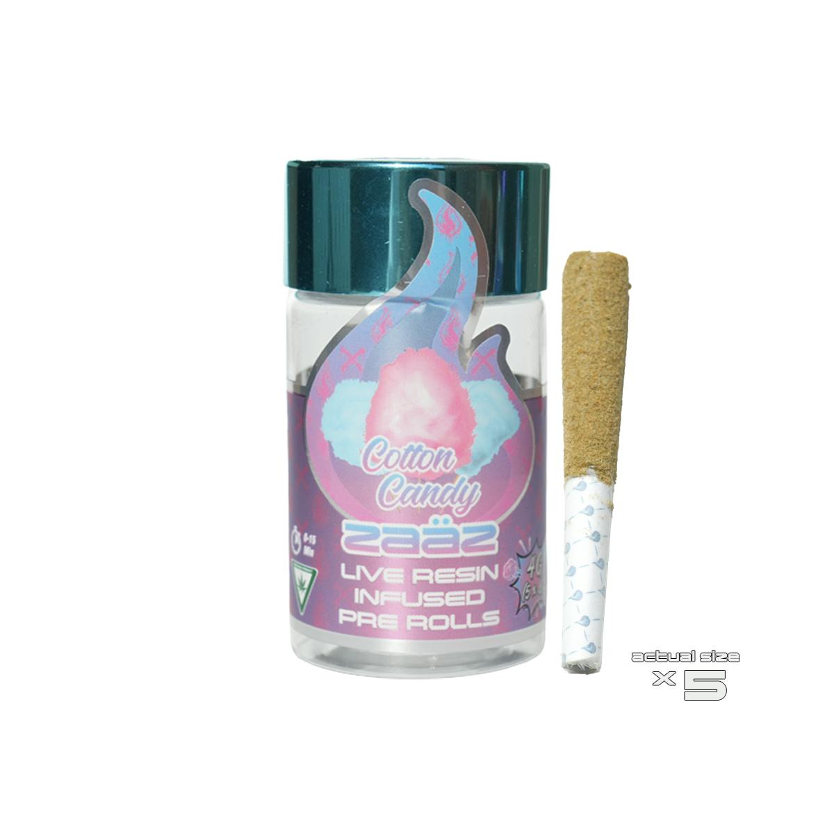 cotton candy | infused joints | 0.8g | 5pk by zaaz