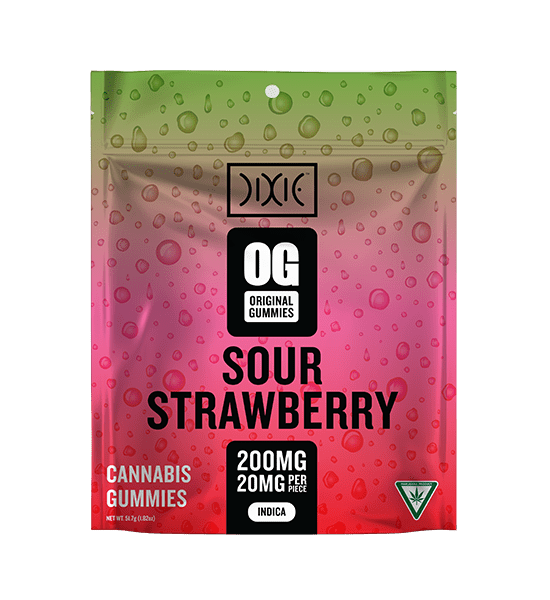 Sour Strawberry Gummies | 200mg | 20ct | 10mg/ea