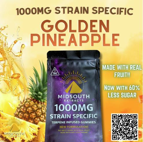 Golden Pineapple Muffin Gummies | 1000mg