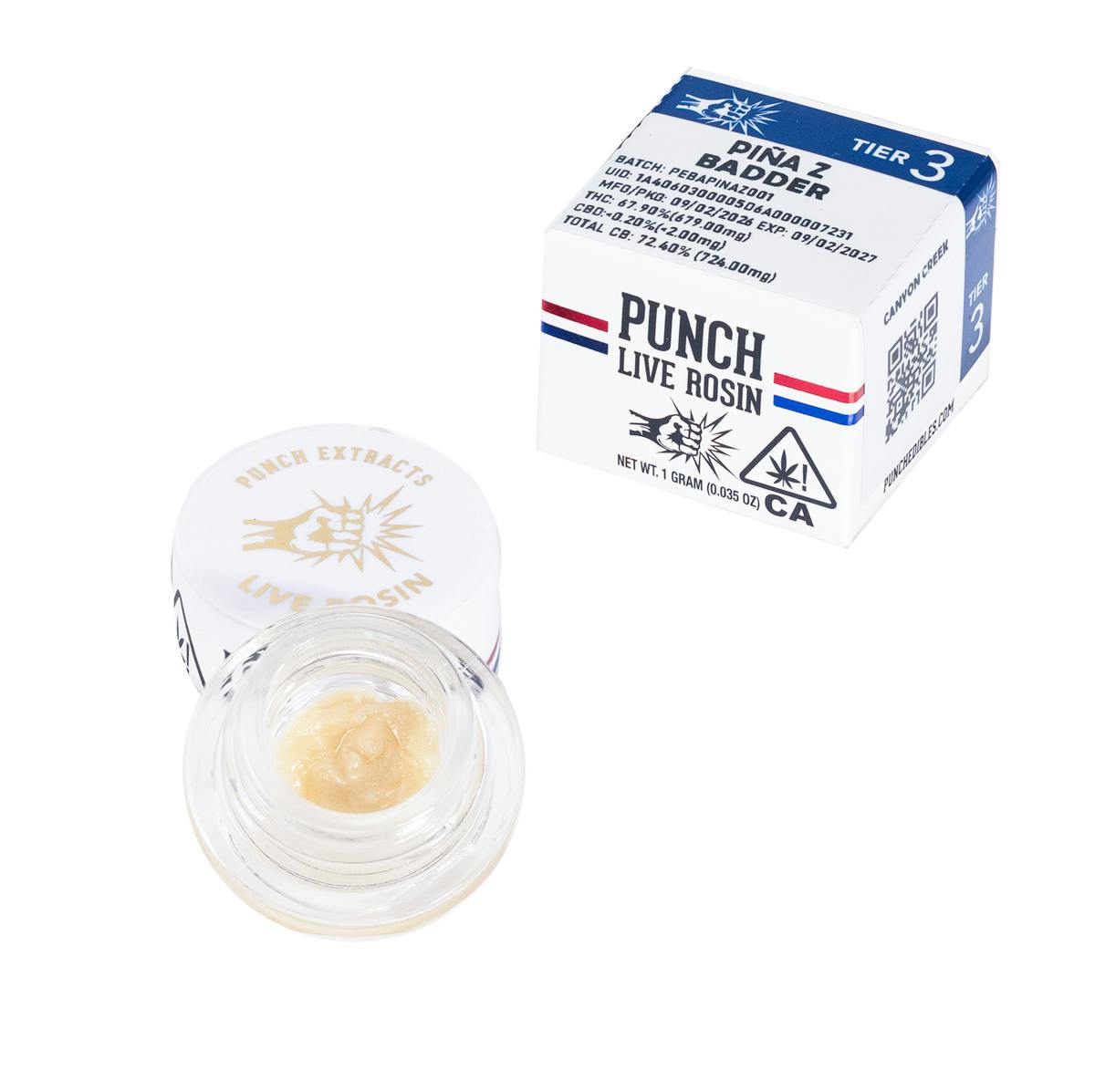 Punch | Pina Z | Tier 3 | Live Rosin | Cold Cure Badder | 1g