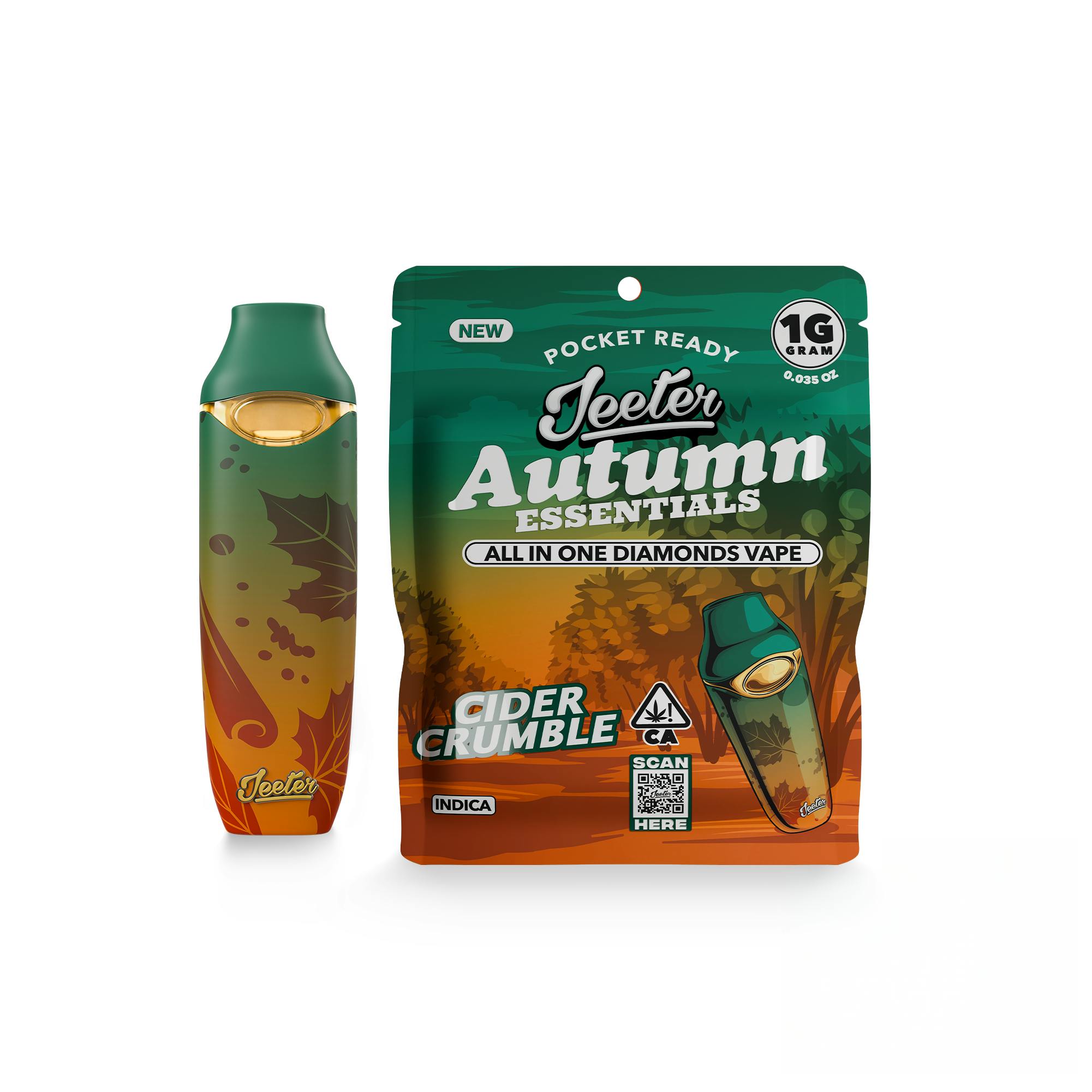 Jeeter | Cider Crumble | Autumn Essentials Diamonds Disposable | 1G