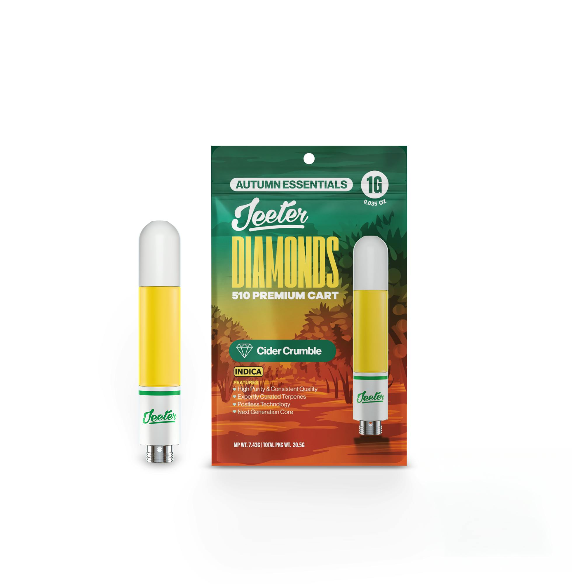 Jeeter | Cider Crumble | Diamonds 510 Premium Cartridge | 1g