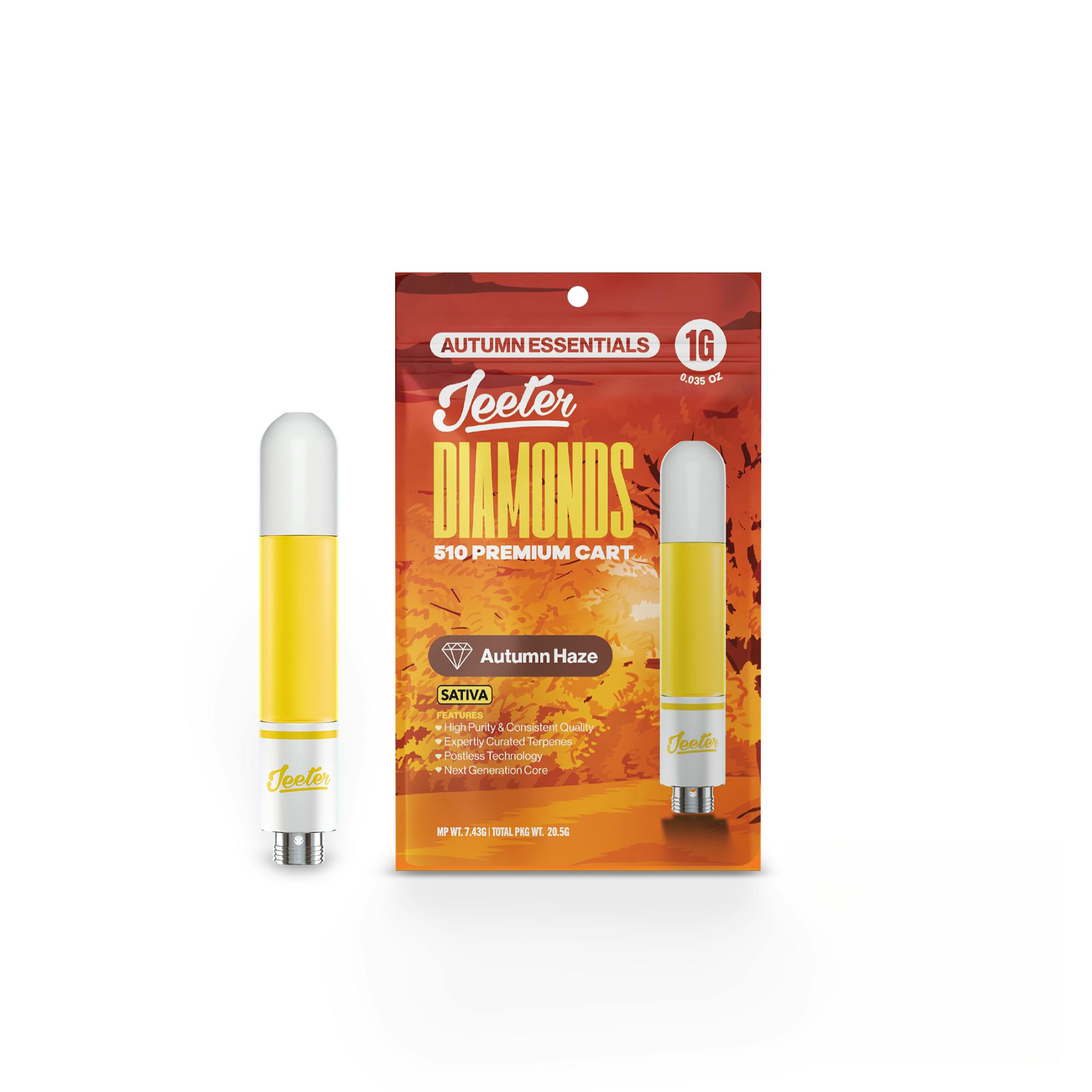 Jeeter | Autumn Haze | Diamonds 510 Premium Cartridge | 1g