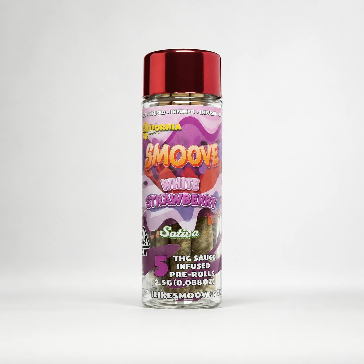 Smoove THC Infused PR White Strawberry 5 x 0.5 - 2.5 G