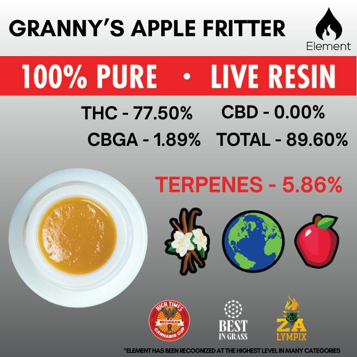 Element Live Resin 1g - Granny's Apple Fritter