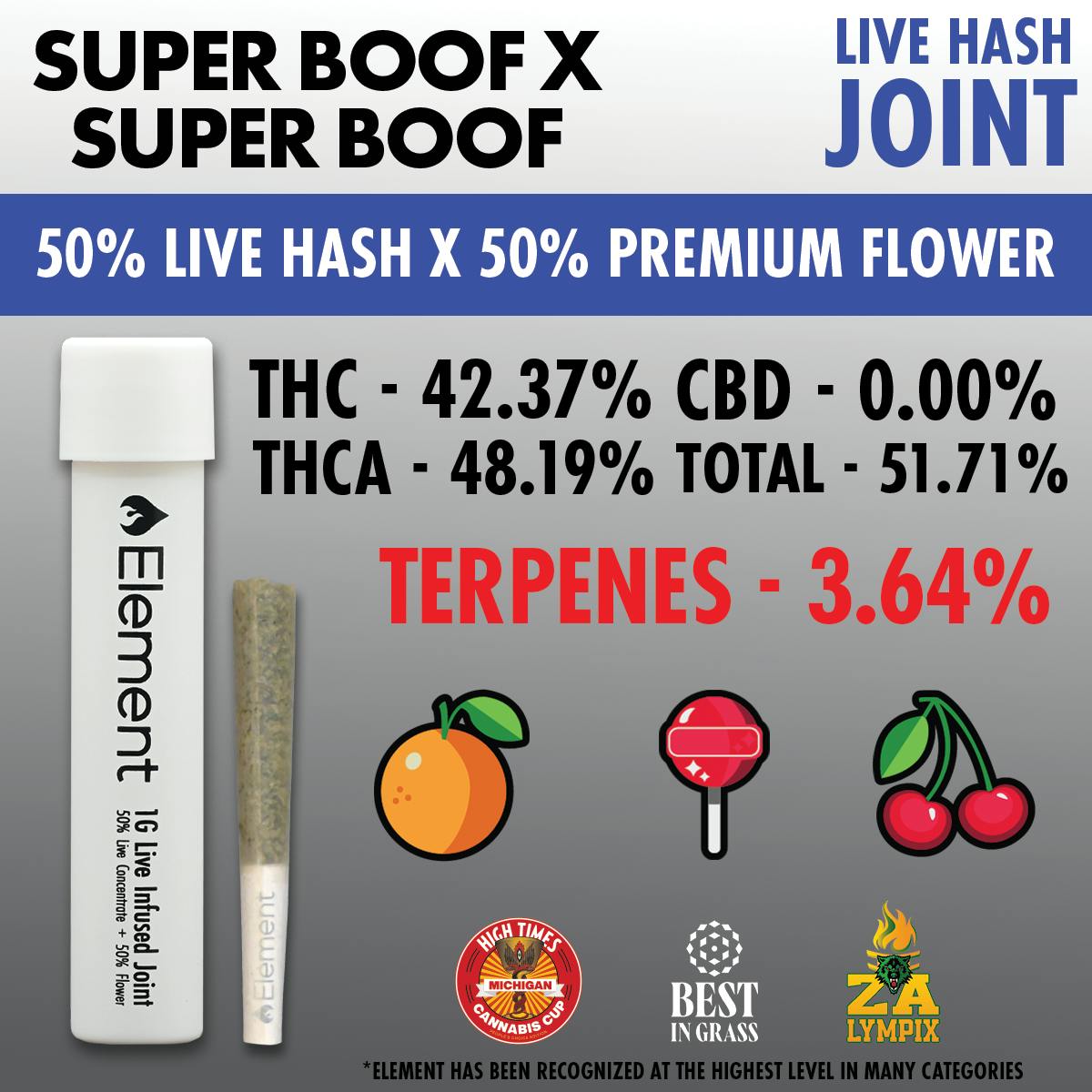 Element x Ragged Wizard - Live Hash Joint 1g - Super Boof by Element