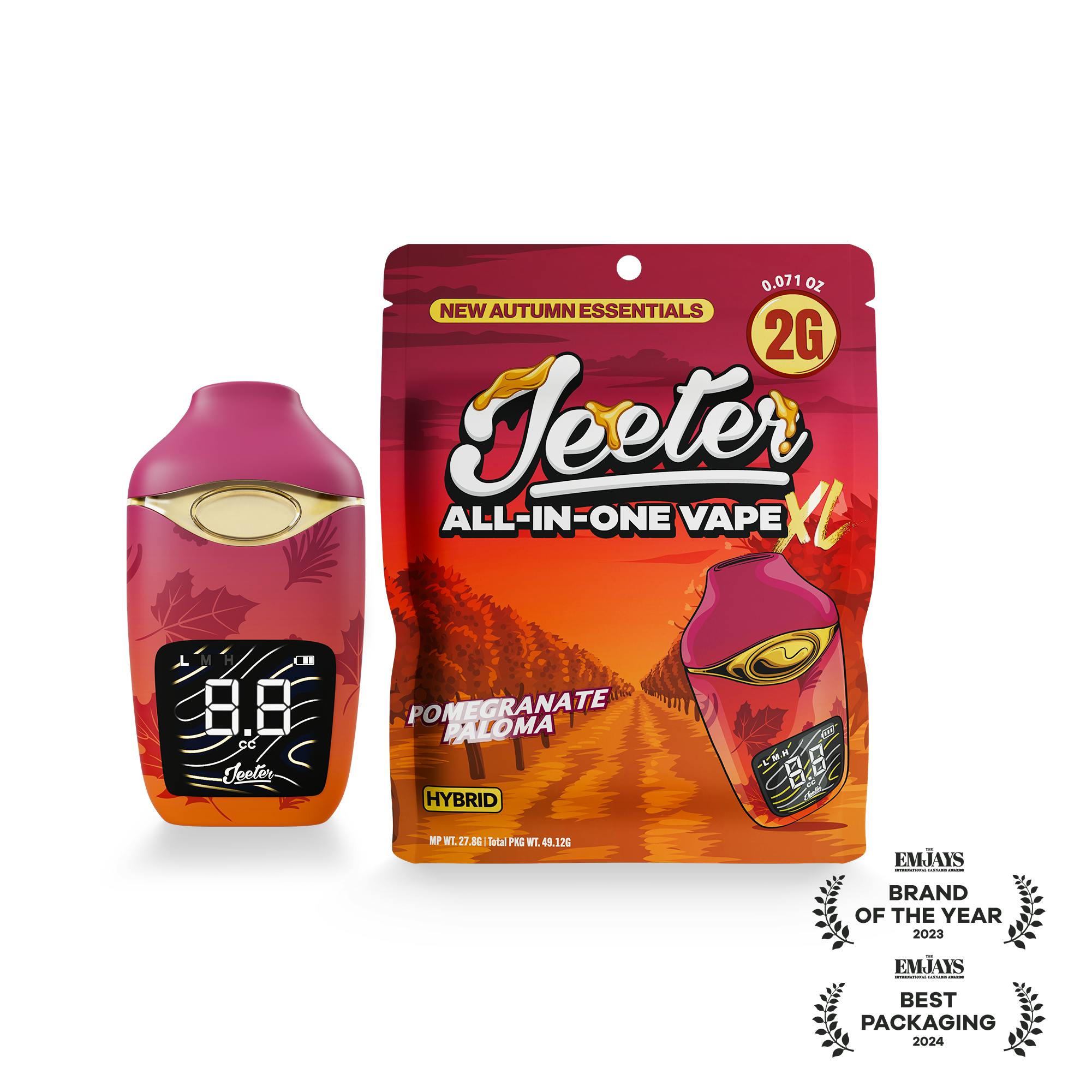 Jeeter | Pomegranate Paloma | Autumn Essentials Diamonds Disposable | 2G XL