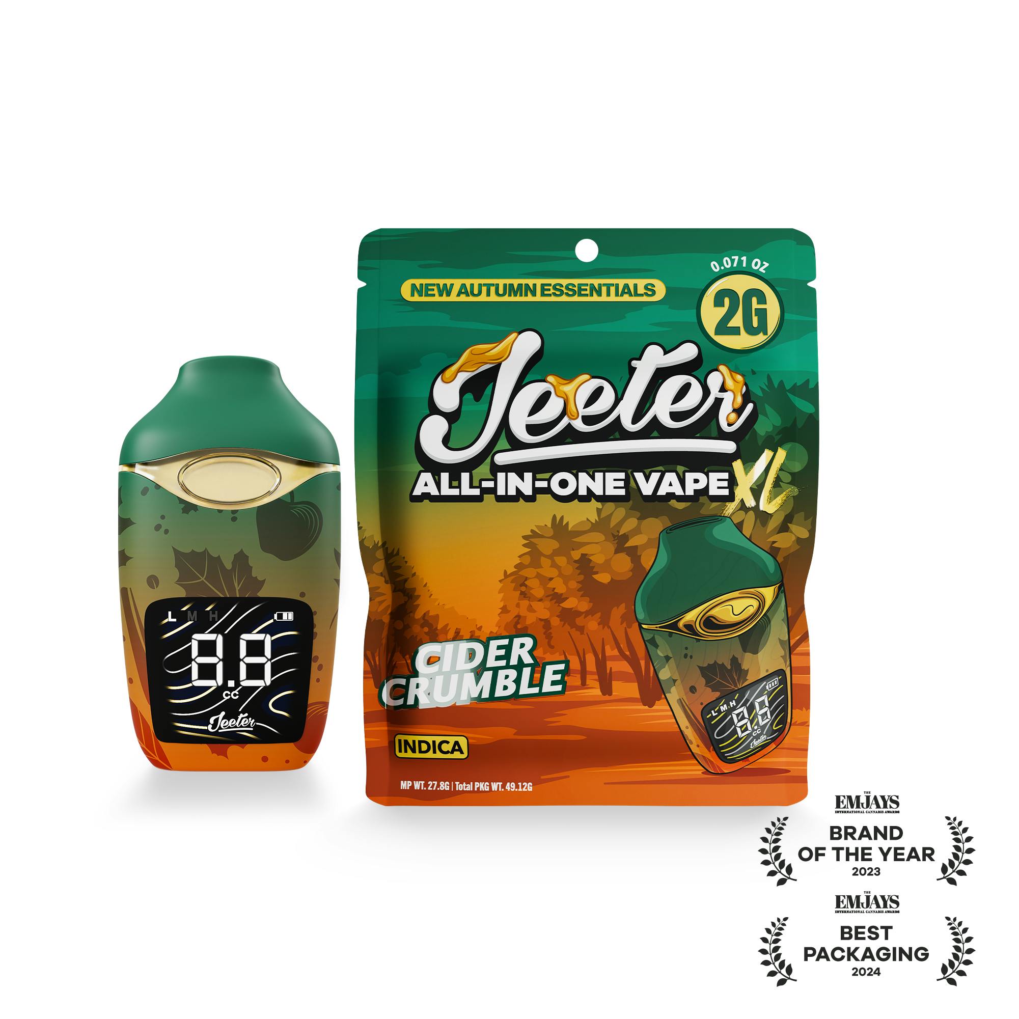 Jeeter | Cider Crumble | Autumn Essentials Diamonds Disposable | 2G XL