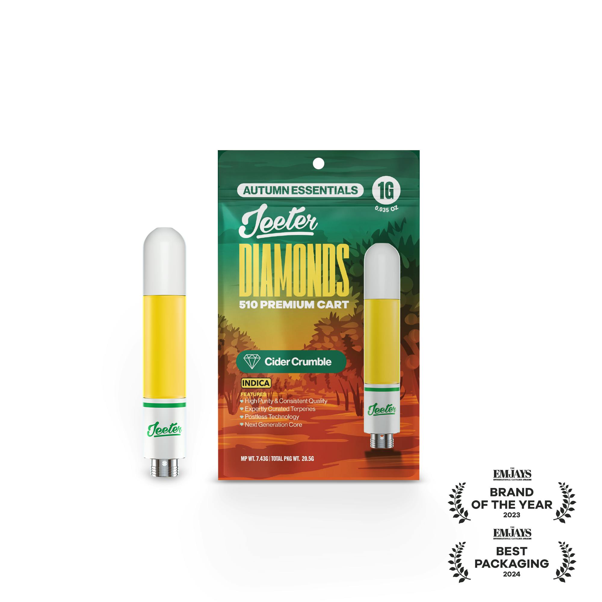 Jeeter | Cider Crumble | Diamonds 510 Premium Cartridge | 1g