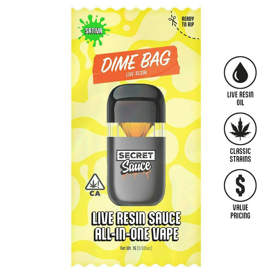 Sugar Spritz | Secret Sauce Live Resin Disposable | 1g