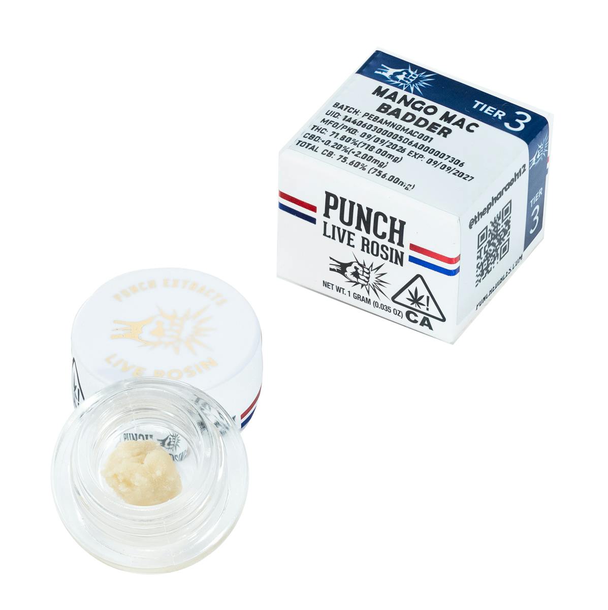 Punch | Mango Mac | Tier 3 | Live Rosin | Cold Cure Badder | 1g
