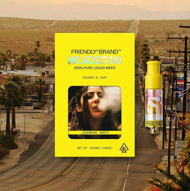Friendly Brand - Legendary Runtz - Indica - 1g Live NURESIN 510 Cart