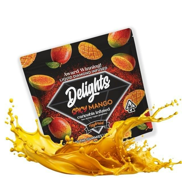 Spicy Mango Delights Gummies Liquid Diamond Infused