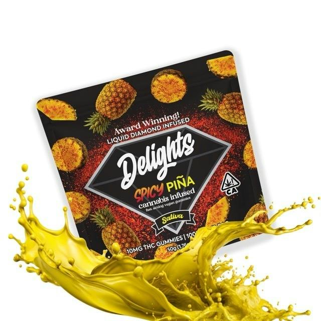 Spicy Piña Delights Gummies Liquid Diamond Infused