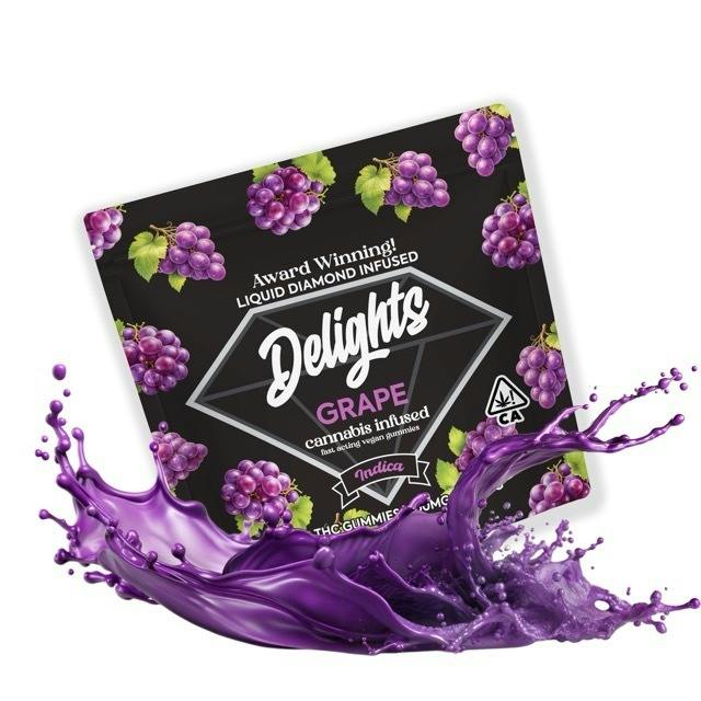 Grape Delights Gummies Liquid Diamond Infused