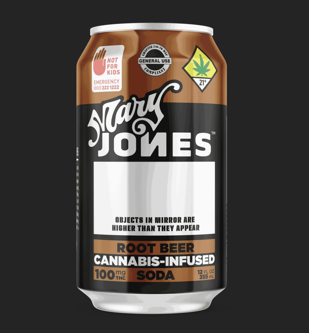 Root Beer Zero Soda | Carbonated | 10mg | 12fl oz