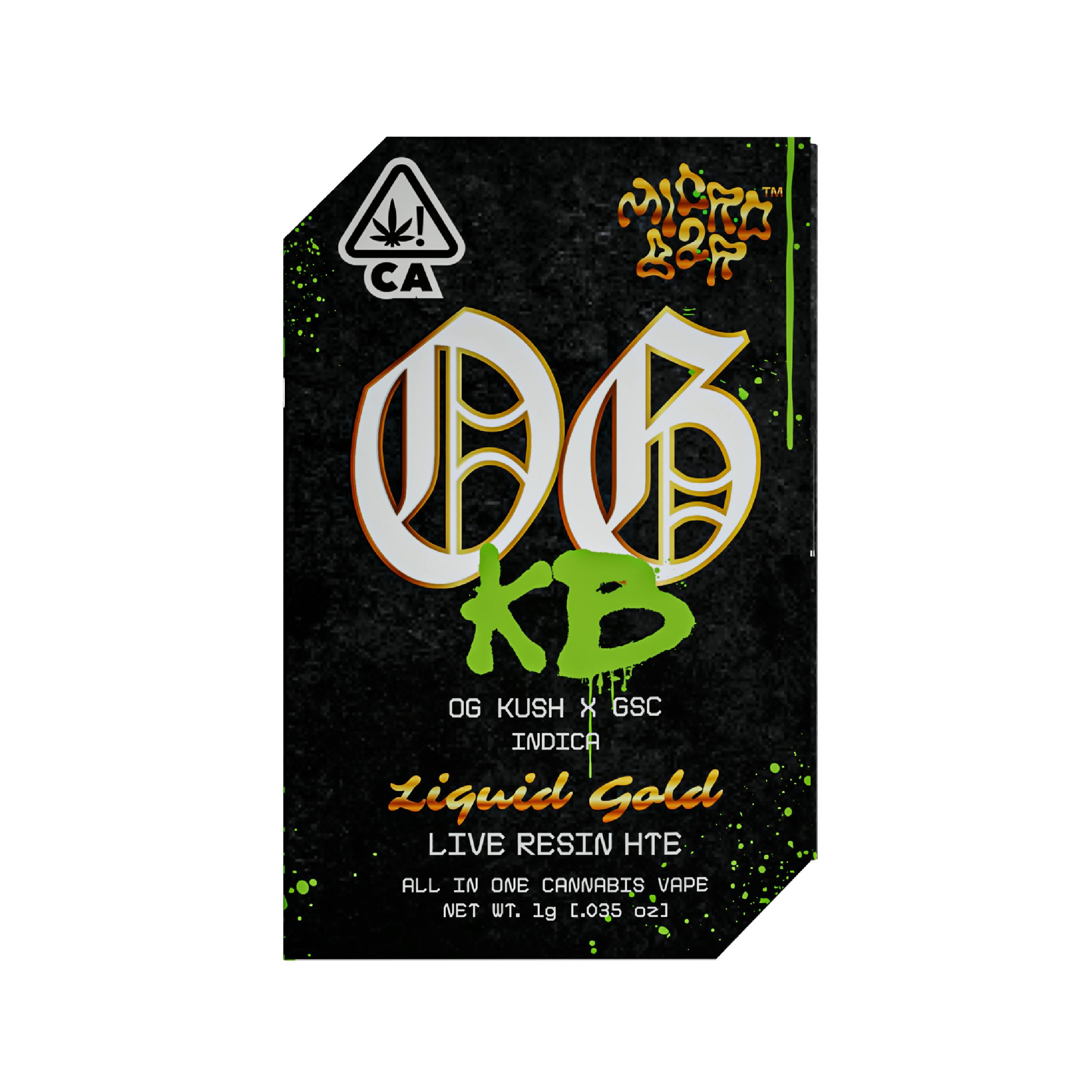 OGKB (Indica) - Liquid Gold Live Resin 1g AIO