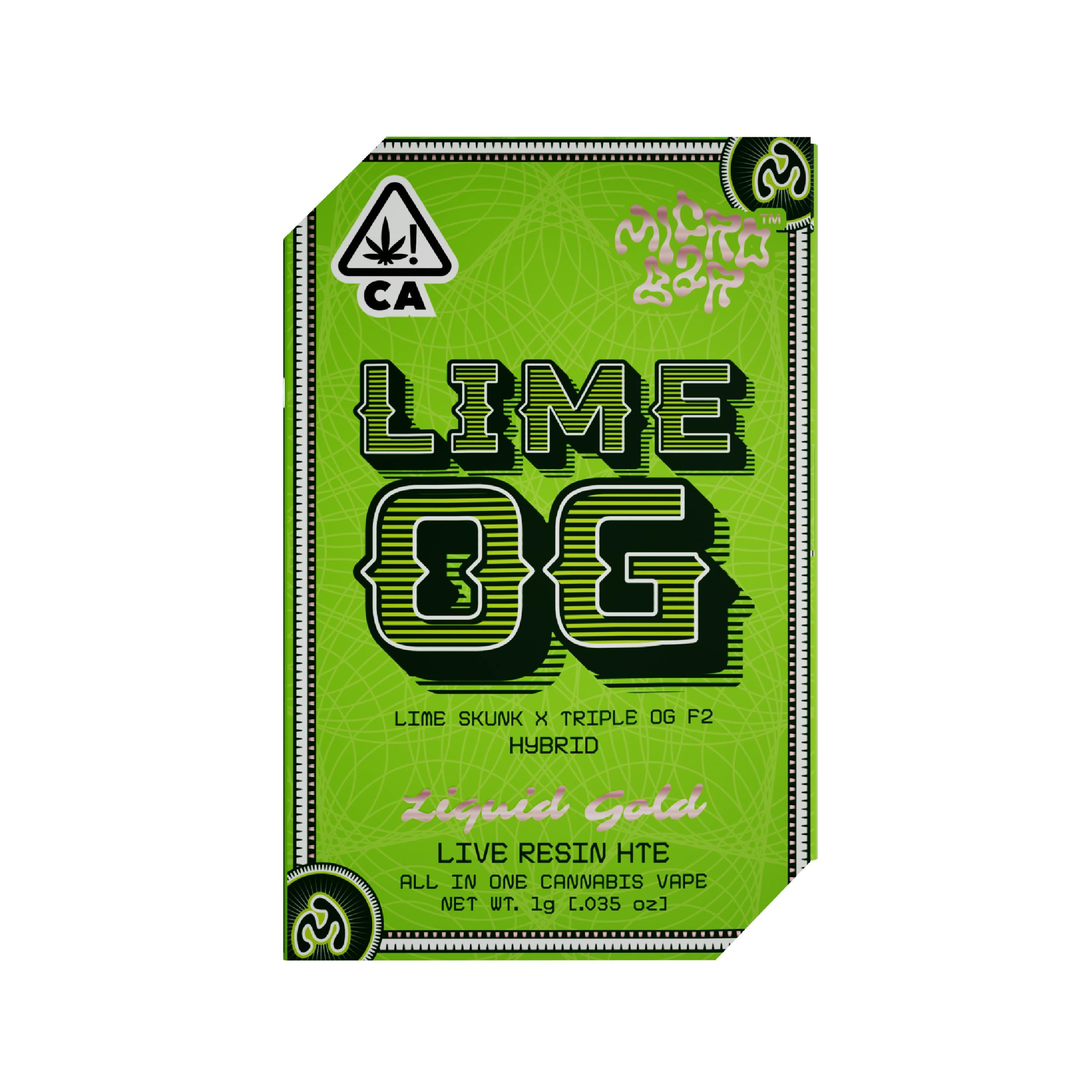 Lime OG (Hybrid) - Liquid Gold Live Resin 1g AIO