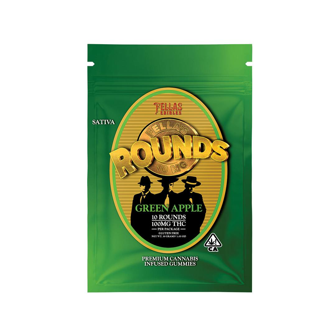 ROUNDS | Green Apple Gummies | 100mg | 10ct | 10mg/ea
