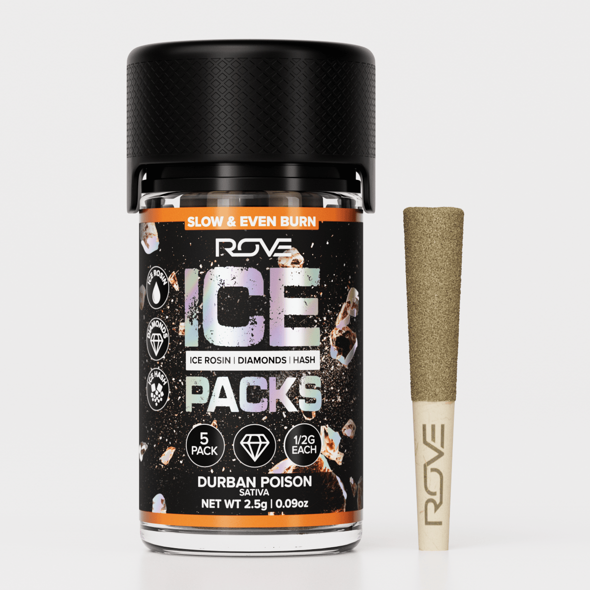 Durban Poison | Infused Ice Packs (Rosin, Hash, and Diamonds) | 5x 0.5g