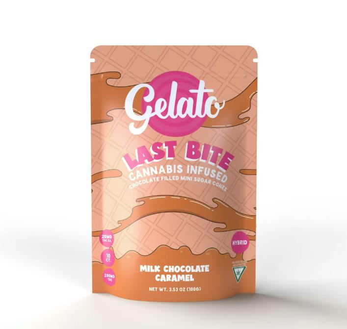 Last Bite | Milk Chocolate Caramel Mini Cones | 200mg | 10ct | 20mg/ea
