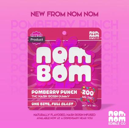 Nom Bom | Pomberry Punch Hash Rosin Gummies | 200mg | Single