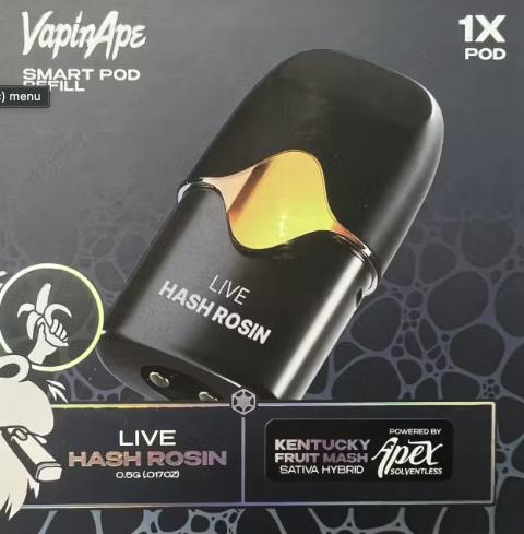 Vapin Ape x Apex | Kentucky Fruit Mash | Live Rosin Smart Pod | .5g