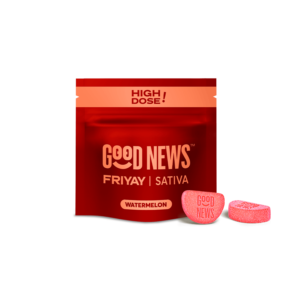 Friyay | Watermelon High Dose Gummies | 100mg | 2ct | 50mg/ea