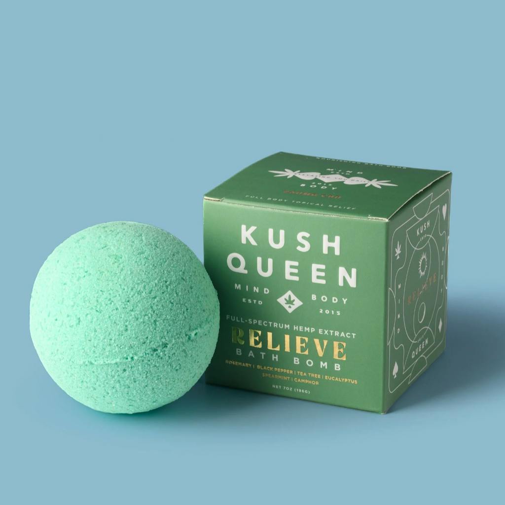 Relieve | 2:1 Bath Bomb | Bath | THC:CBD 50mg:25mg | 7oz