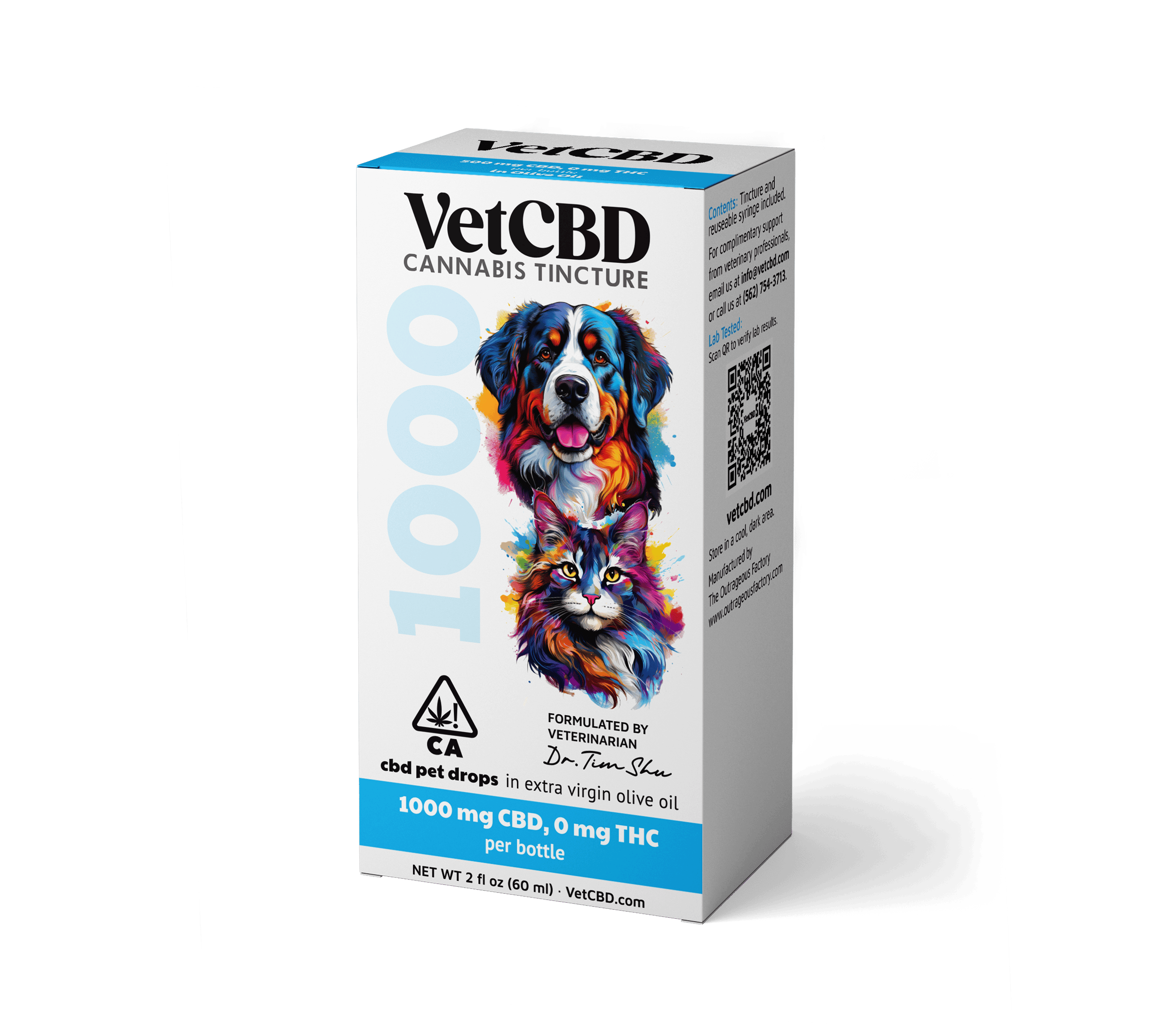 VetCBD 1000mg Cannabis Isolate Pet Tincture – 2oz