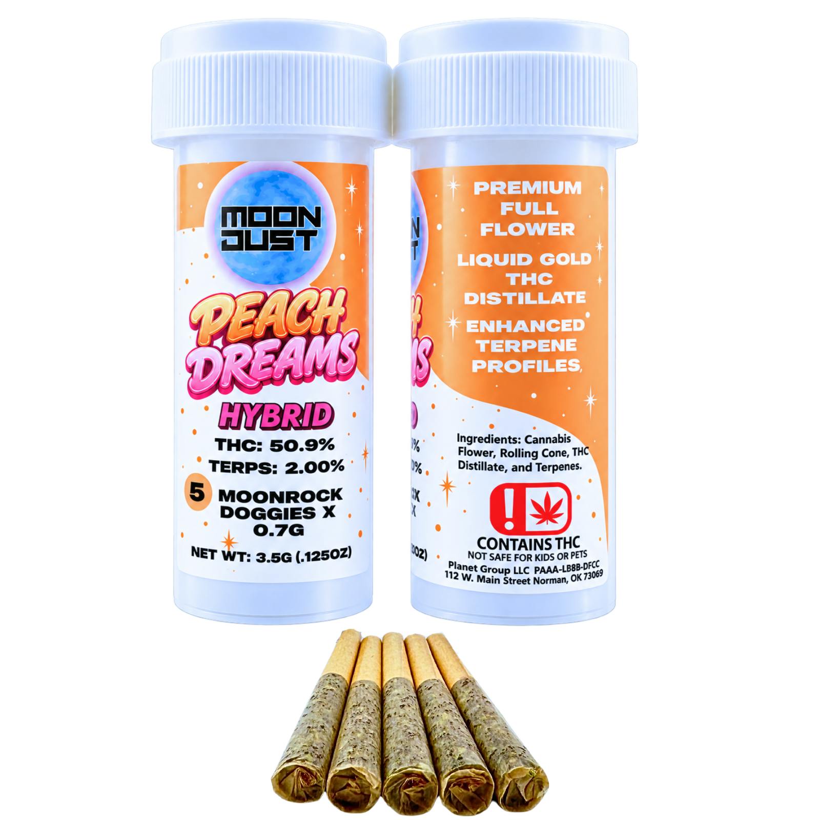 3.5G MOONROCK DOGGIES - PEACH DREAMS