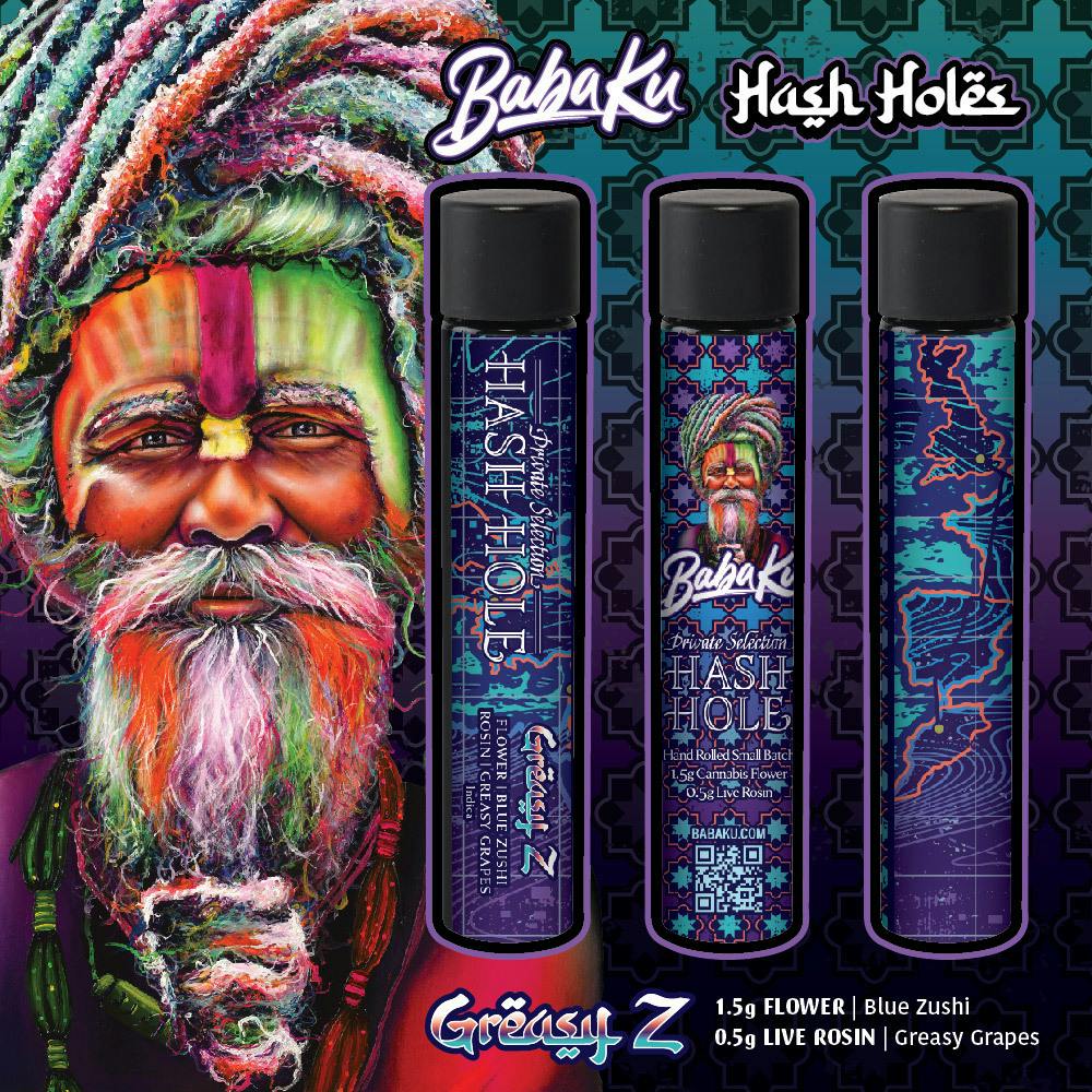 Baba Ku Farms | Greasy Z Hash Hole | Infused Joint | 2g