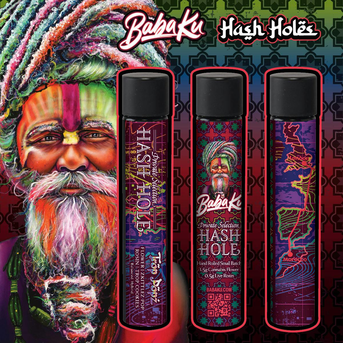 Baba Ku Farms | Top Popz Hash Hole | Infused Joint | 2g