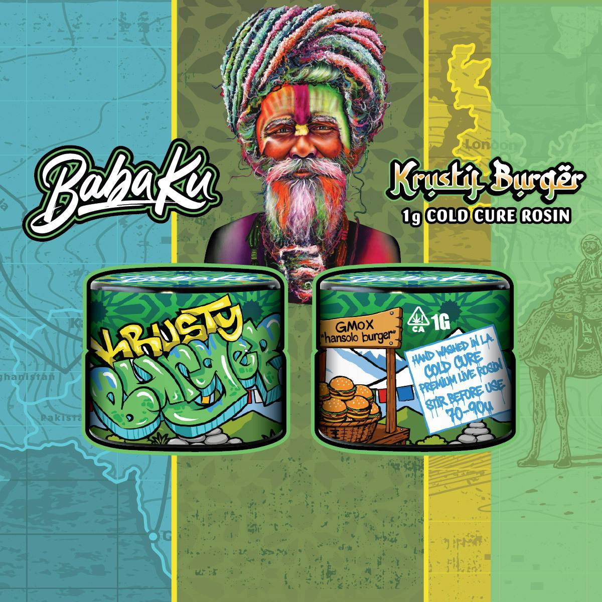 Baba Ku Farms | Krusty Burger | Cold Cure Rosin | 1g
