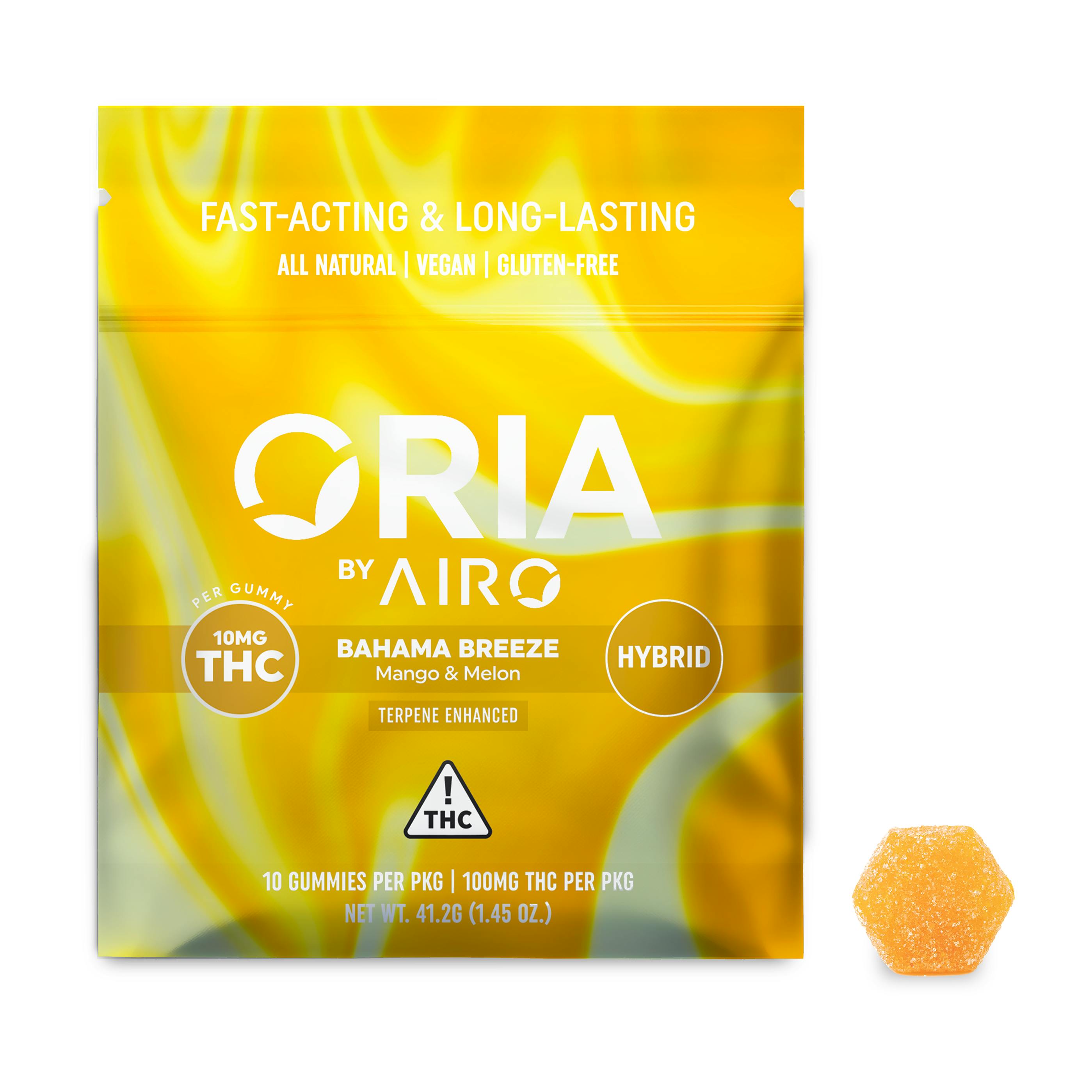 Oria | Bahama Breeze Gummies | 100mg | 10ct | 10mg/ea
