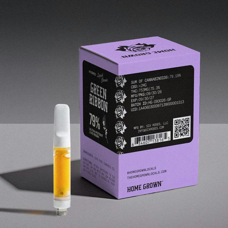 Home Grown - Green Ribbon - Hybrid - 1g Live Resin 510 Cart