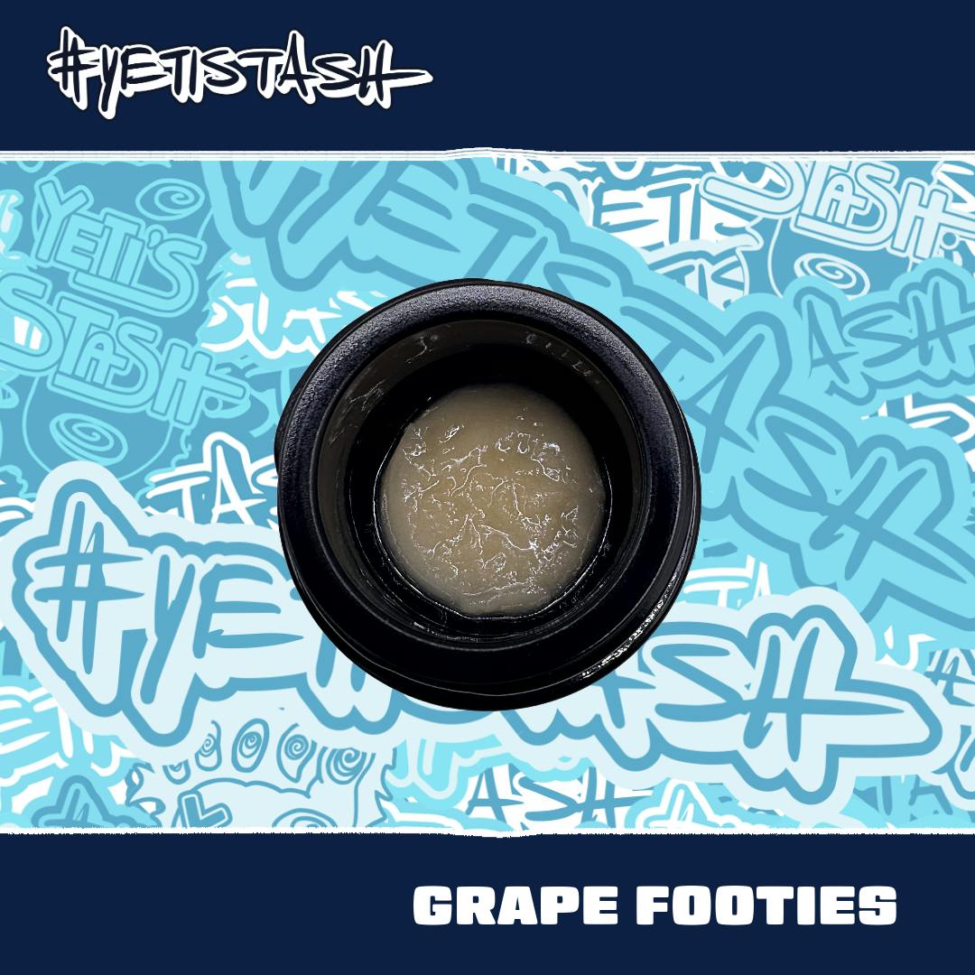 Yetistash | Grape Footies | Live Rosin | 1G Jar