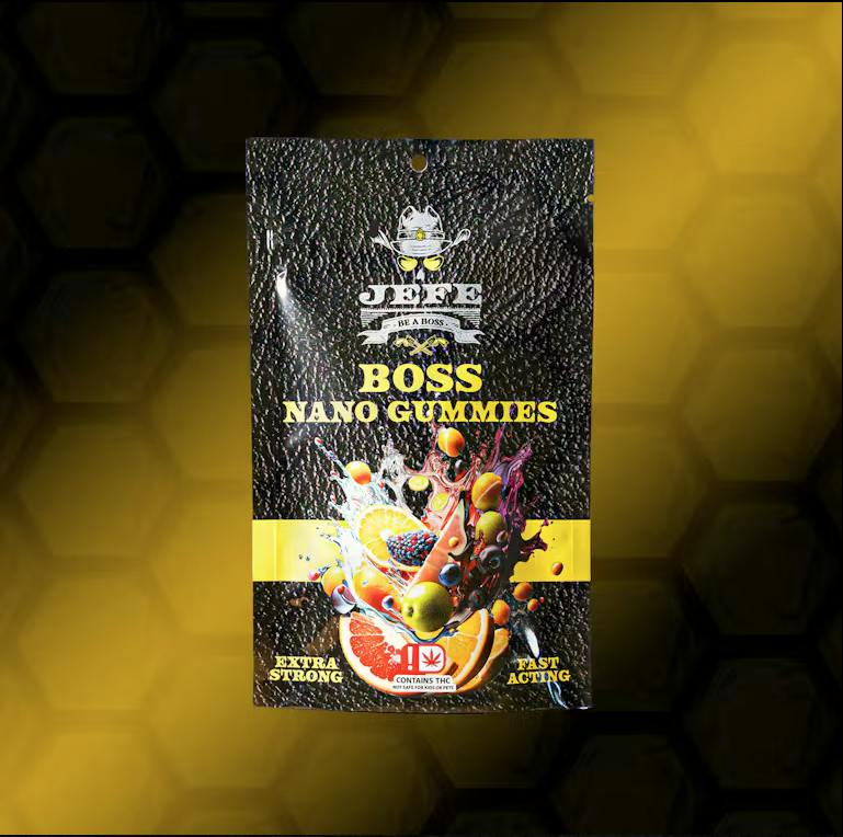 Boss Nano | Raspberry Lemon Sherbet Gummes | 1000mg | 10ct | 100mg/ea