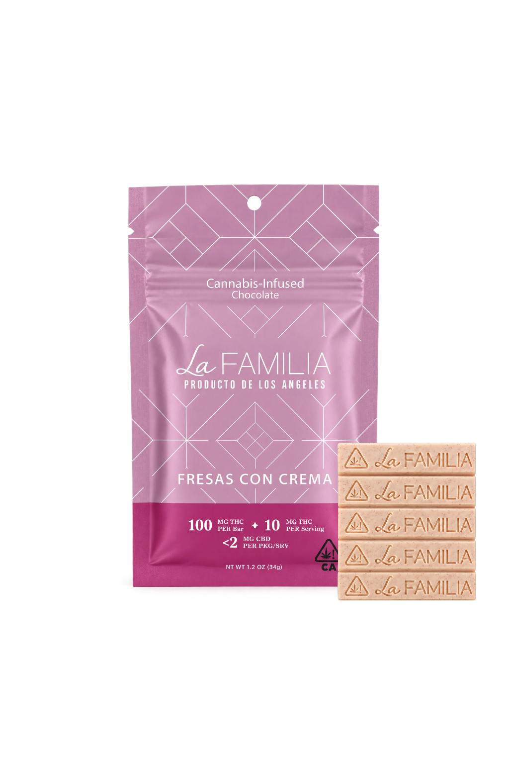 Fresas Con Crema | Chocolate Bar | 100MG | 10MG/ea