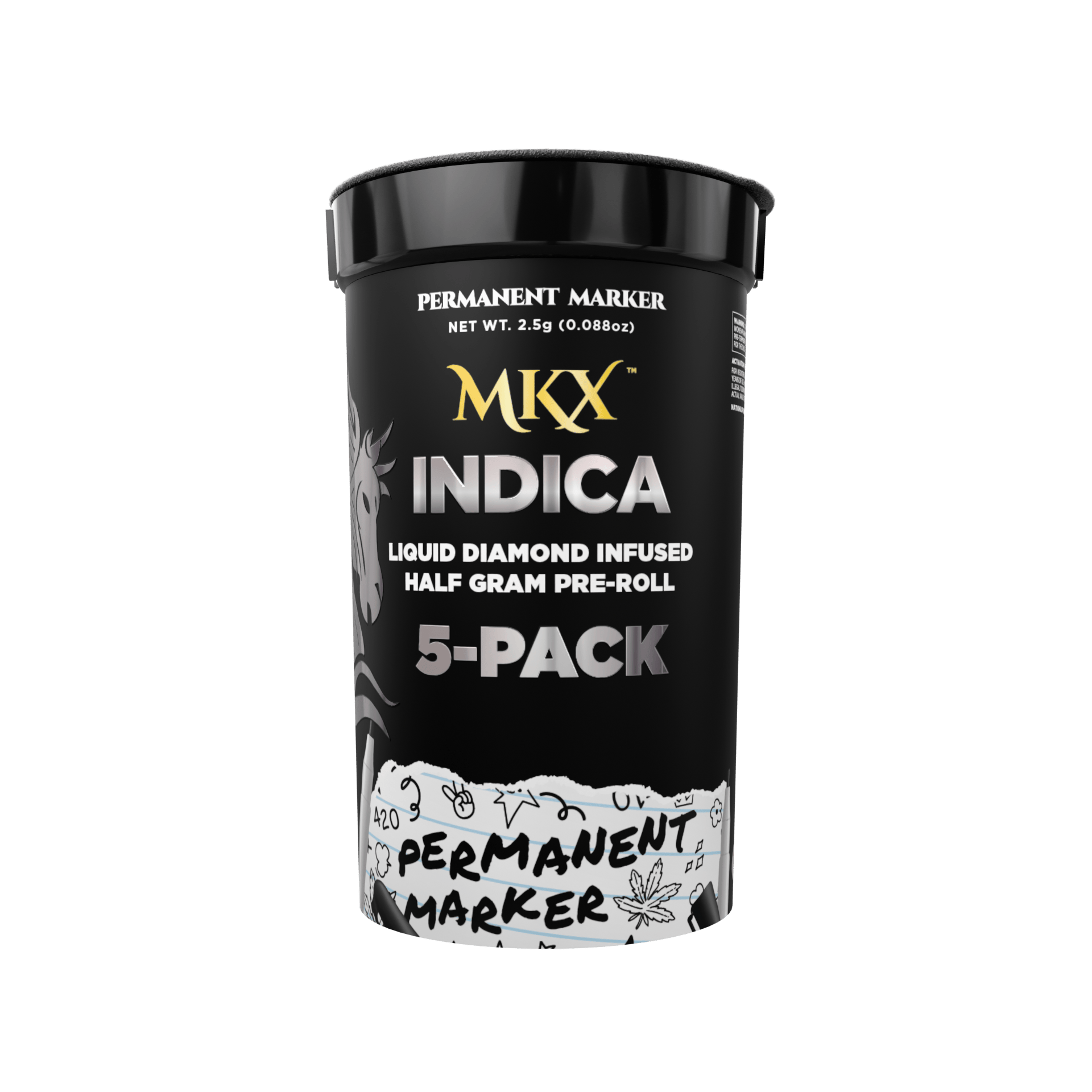 Permanent Marker | ClassiX Liquid Diamond Infused Minis | 0.5g each | 5pk