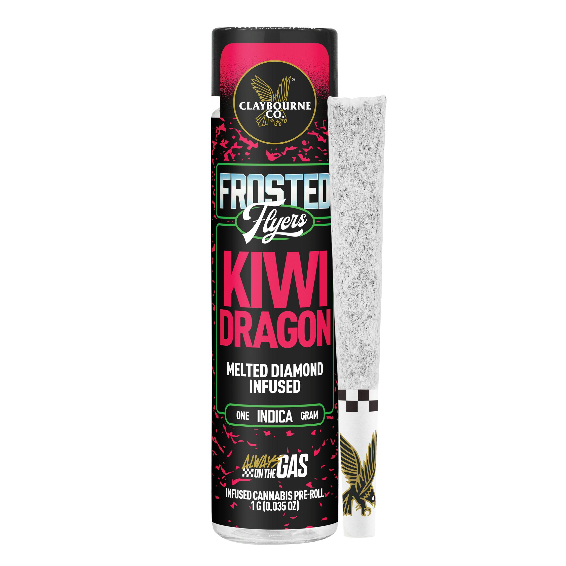 Kiwi Dragon (1g) - Diamond Frosted Flyers Pre-Rolls