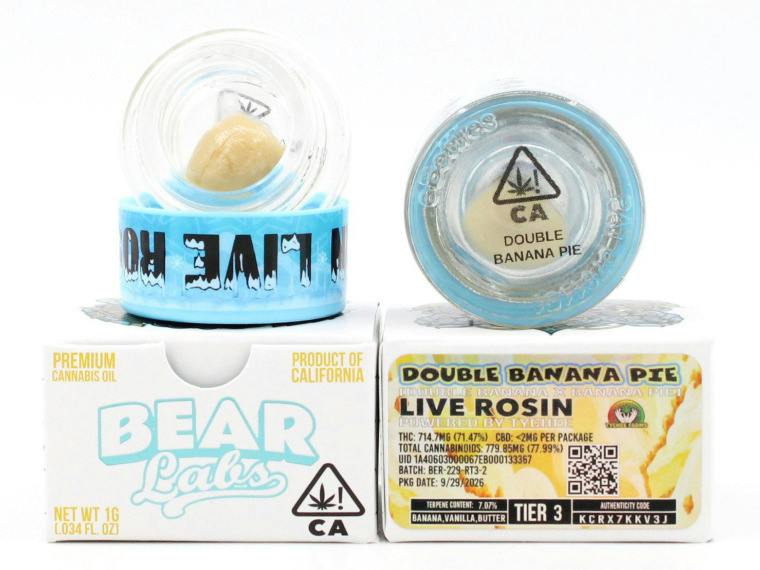BEAR Labs - Double Banana Pie - Rosin Tier 3
