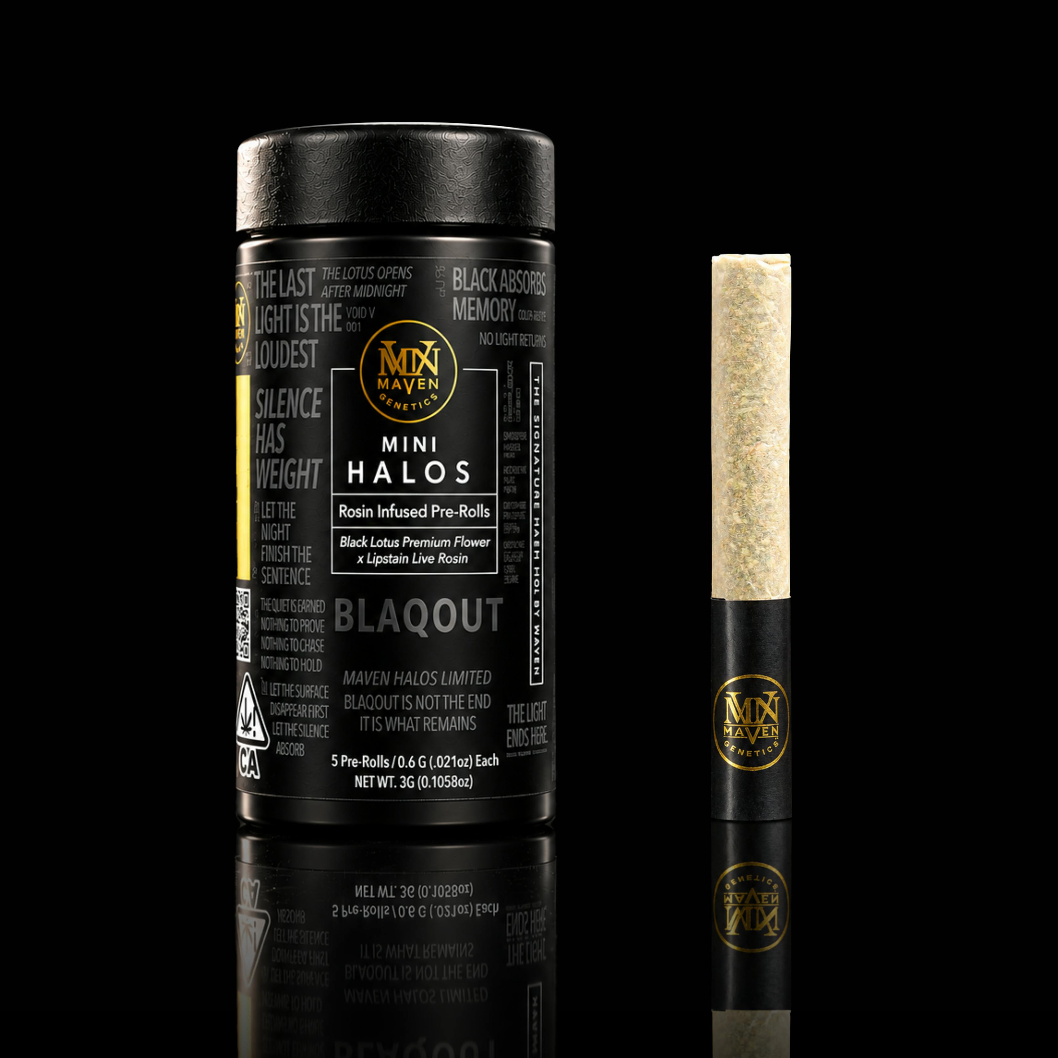 Blaqout Mini Halos Infused Pre-Rolls 5-Pack [3g]
