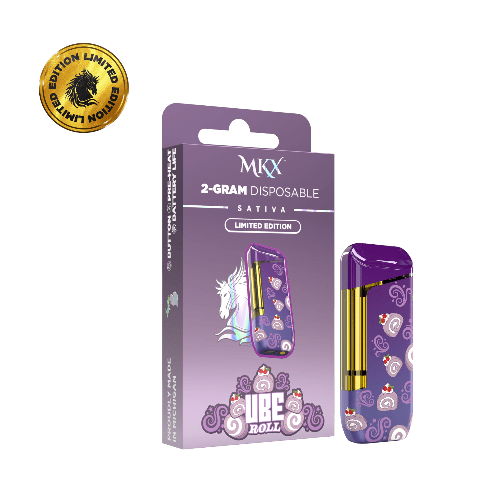 Limited Edition Fall Rollz | Ube Roll | Disposable | 2g