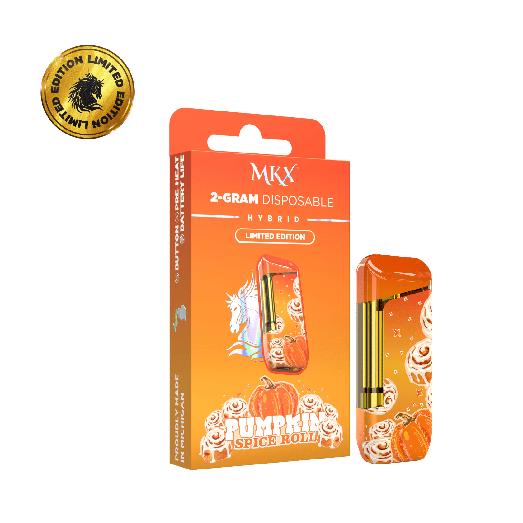 Limited Edition Fall Rollz | Pumpkin Spice Roll | Disposable | 2g