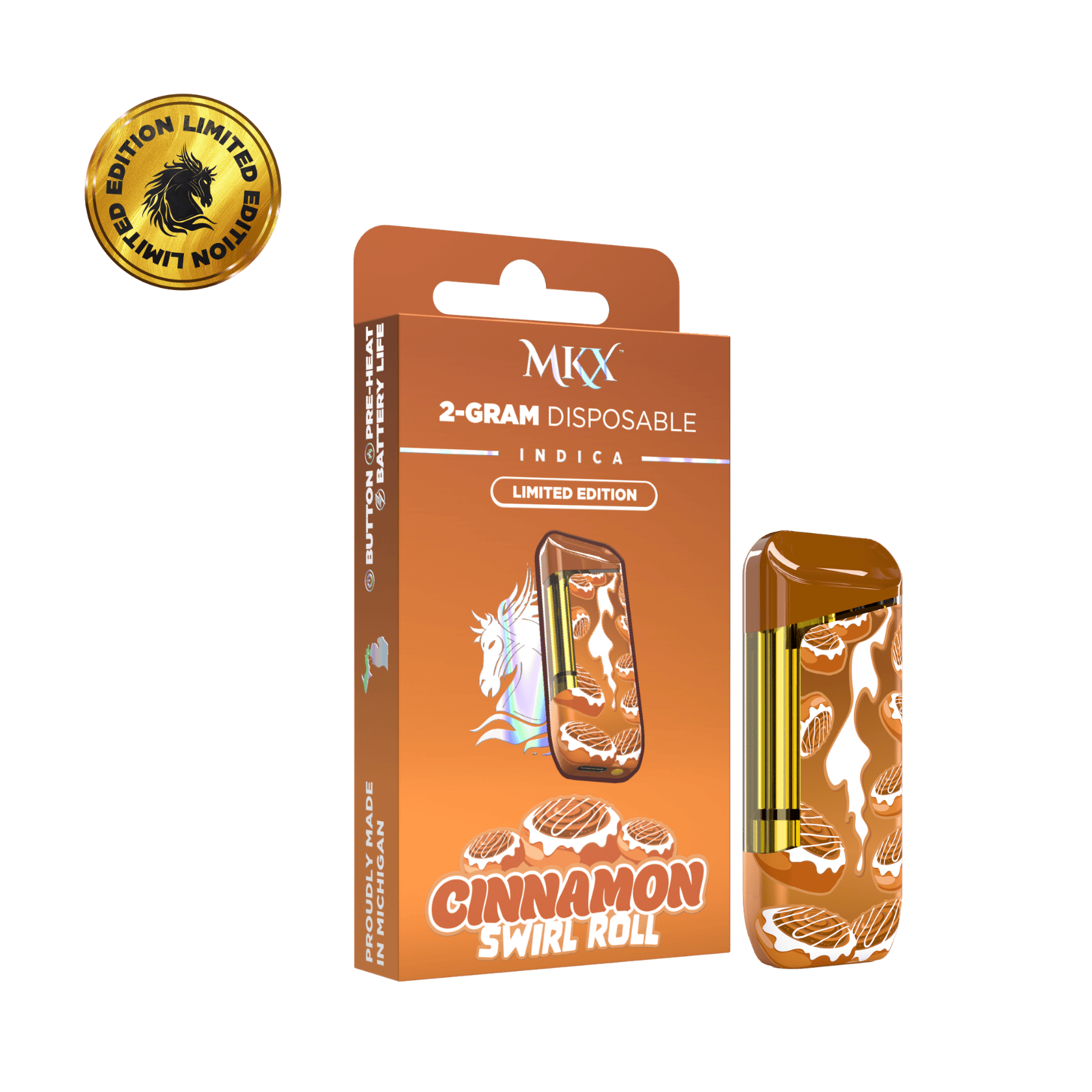 Limited Edition Fall Rollz | Cinnamon Swirl Roll | Disposable | 2g